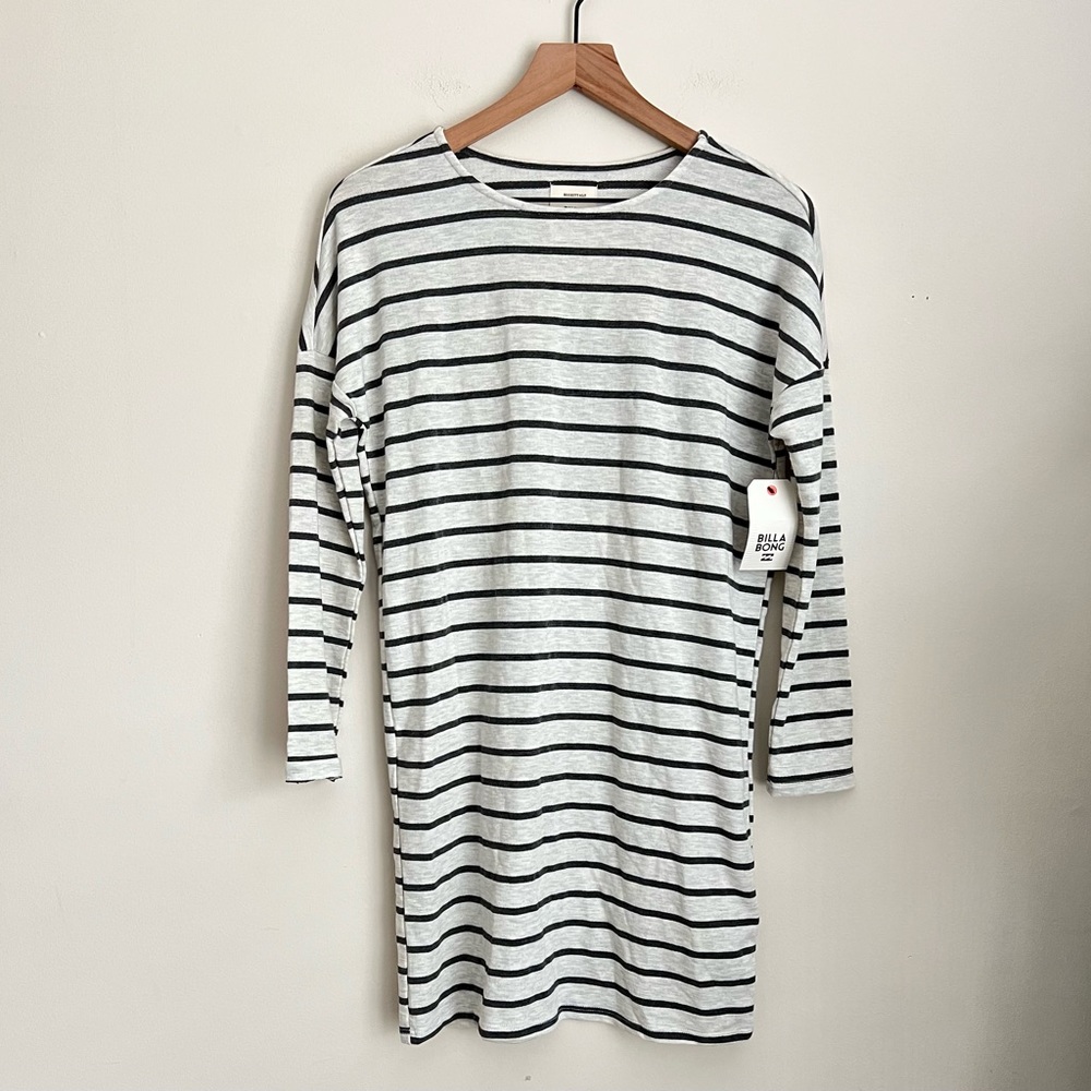 Billabong women stripped Simply Put Shirt Dress S